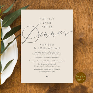 Invitation Soirée de Mariage Happily Ever After