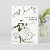 Invitation Soirée de mariage "Just Love" (Debout devant)