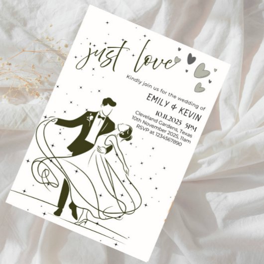 Invitation Soirée de mariage "Just Love"