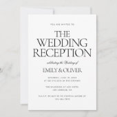 Invitation Soirée de mariage moderne et élégante (Devant)