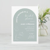 Invitation Soirée de mariage Retro de la douche nuptiale (Debout devant)