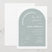 Invitation Soirée de mariage Retro de la douche nuptiale (Devant / Derrière)