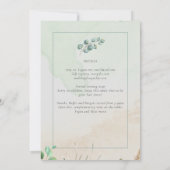 Invitation Soirée De Mariage Soirée Verdoyante Uniquement En (Dos)