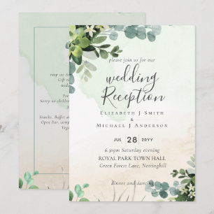 Invitation Soirée De Mariage Soirée Verdoyante Uniquement En