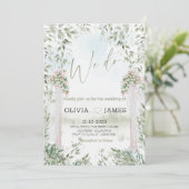 Invitation Soirée de mariage "We Do" dans l'arc botanique (Debout devant)