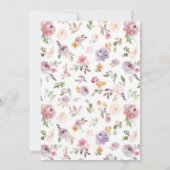 Invitation Soirée de mariée fleur sauvage (Dos)