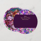 Invitation SOIRÉE DE MASQUERADE VALENTINE VENITIENNE Metallic (Devant / Derrière)