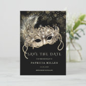 Invitation Soirée de Masques "Réservez la Date" (Debout devant)