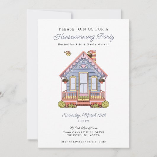 Invitation Soirée de ménage de la nouvelle maison (Devant)