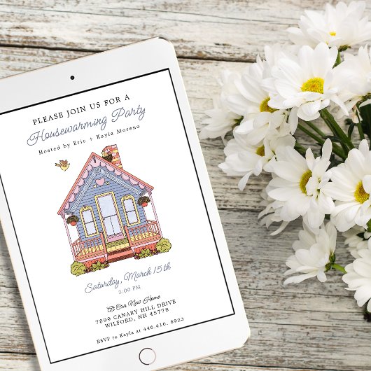 Invitation Soirée de ménage de la nouvelle maison