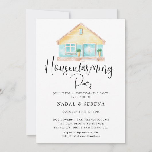 Invitation Soirée de ménage moderne élégante (Devant)