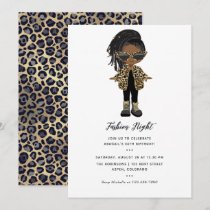 Invitation Soirée de mode pour filles