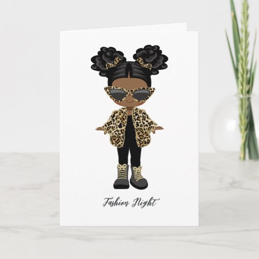 Invitation Soirée de mode pour filles (Devant)