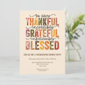 Invitation Soirée de moisson d'automne Friendsgiving (Debout devant)