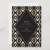 Invitation Soirée de Motif de bachelorette Diamond Ikat (Dos)