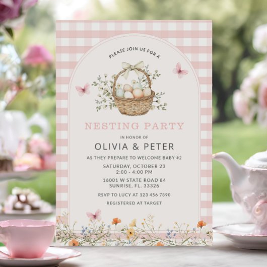 Invitation Soirée de nidification des filles roses Préparer l