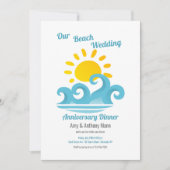 Invitation Soirée de noces de plage (Devant)