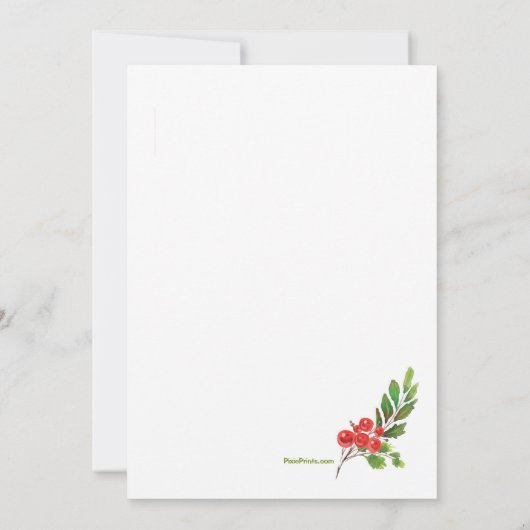 Invitation Soirée de Noël (Dos)