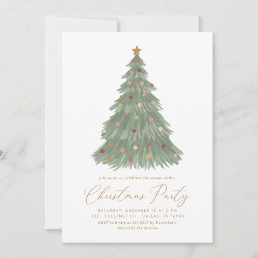 Invitation Soirée de Noël (Devant)