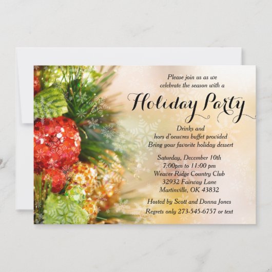 Invitation Soirée de Noël (Devant)