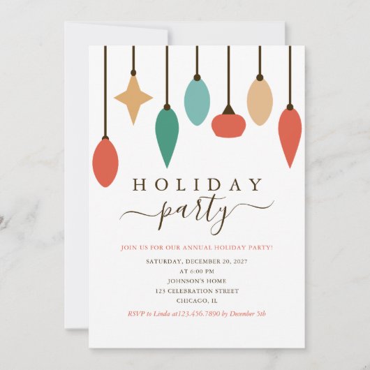 Invitation Soirée de Noël (Devant)