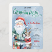 Invitation Soirée de Noël (Devant / Derrière)