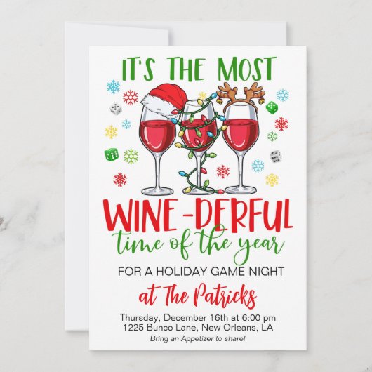 Invitation Soirée de Noël (Devant)