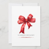 Invitation Soirée de Noël (Dos)