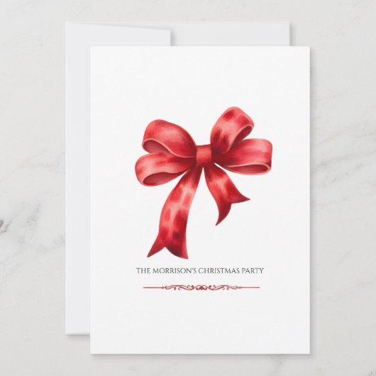 Invitation Soirée de Noël (Dos)