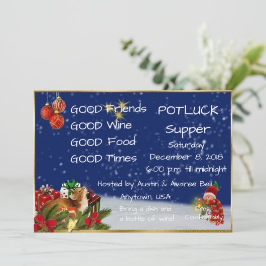 Invitation Soirée de Noël (Debout devant)