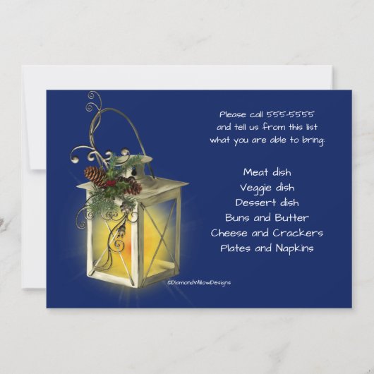 Invitation Soirée de Noël (Dos)