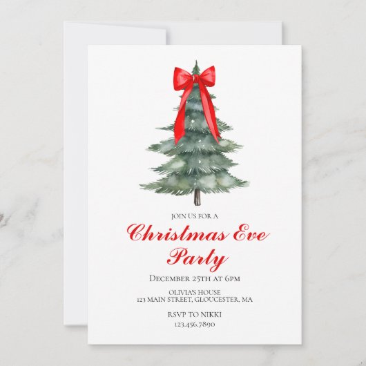 Invitation Soirée de Noël (Devant)