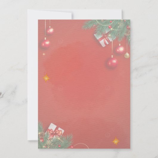 Invitation Soirée de Noël (Dos)