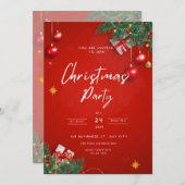 Invitation Soirée de Noël (Devant / Derrière)