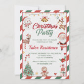 Invitation Soirée de Noël à la belle Père Noël (Devant)