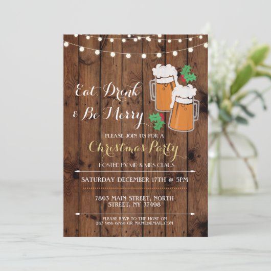 Invitation Soirée de Noël à la bière (Debout devant)