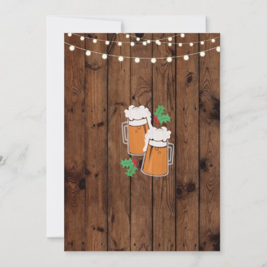 Invitation Soirée de Noël à la bière (Dos)