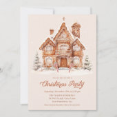 Invitation Soirée de Noël à la Maison de pain d'épice (Devant)