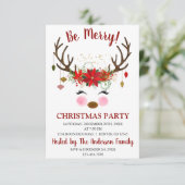 Invitation Soirée de Noël à Reindeer (Debout devant)