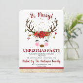 Invitation Soirée de Noël à Reindeer (Debout devant)