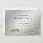 Invitation Soirée de Noël à ruban blanc (Dos)