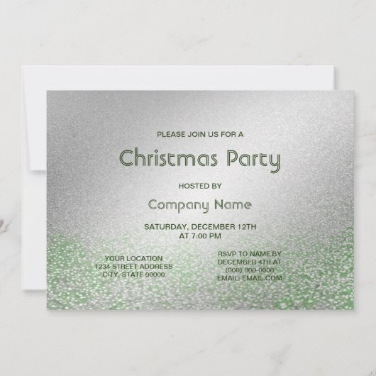 Invitation Soirée de Noël à ruban blanc (Dos)