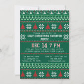Invitation Soirée de Noël affreuse Flamme de neige déchirée (Devant)