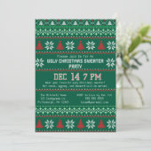Invitation Soirée de Noël affreuse Flamme de neige déchirée (Debout devant)