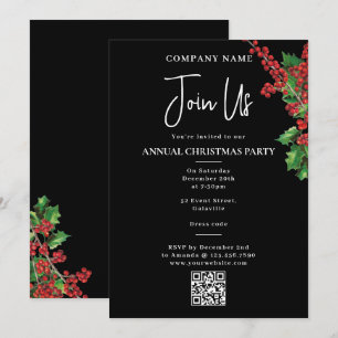 Invitation Soirée de Noël annuelle du siège social de l'entre