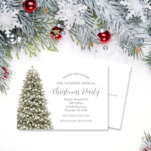 Invitation Soirée de Noël aux arbres de Noël