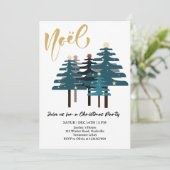 Invitation Soirée de Noël aux arbres élégants (Debout devant)