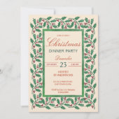 Invitation Soirée de Noël aux baies saintes (Devant)