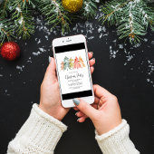 Invitation Soirée de Noël aux pins élégants