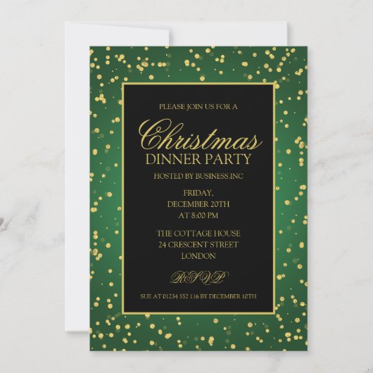 Invitation Soirée de Noël aux points de la Parties scintillan (Devant)